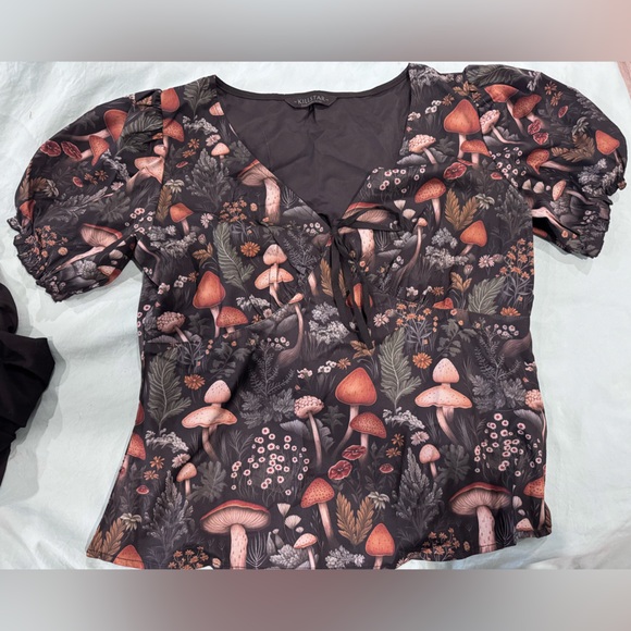 Killstar Tops - Killstar forager ladies mushroom top